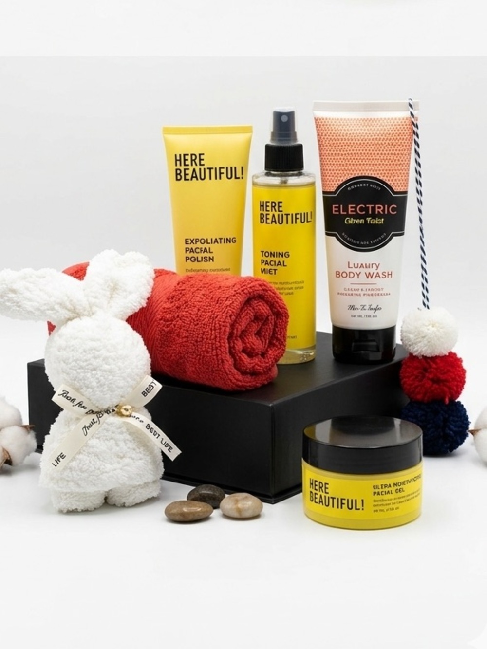 Yellow Skincare Gift Set — Exfoliating Polish, Toner, Moisturizer